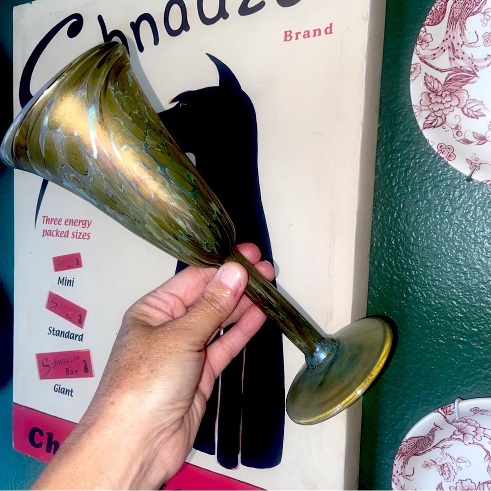 COPY - Vintage hand blown phoenix studio goblets set of 2